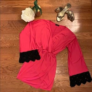 Girls on Film Hot Pink Robe Dress | Sz. 12